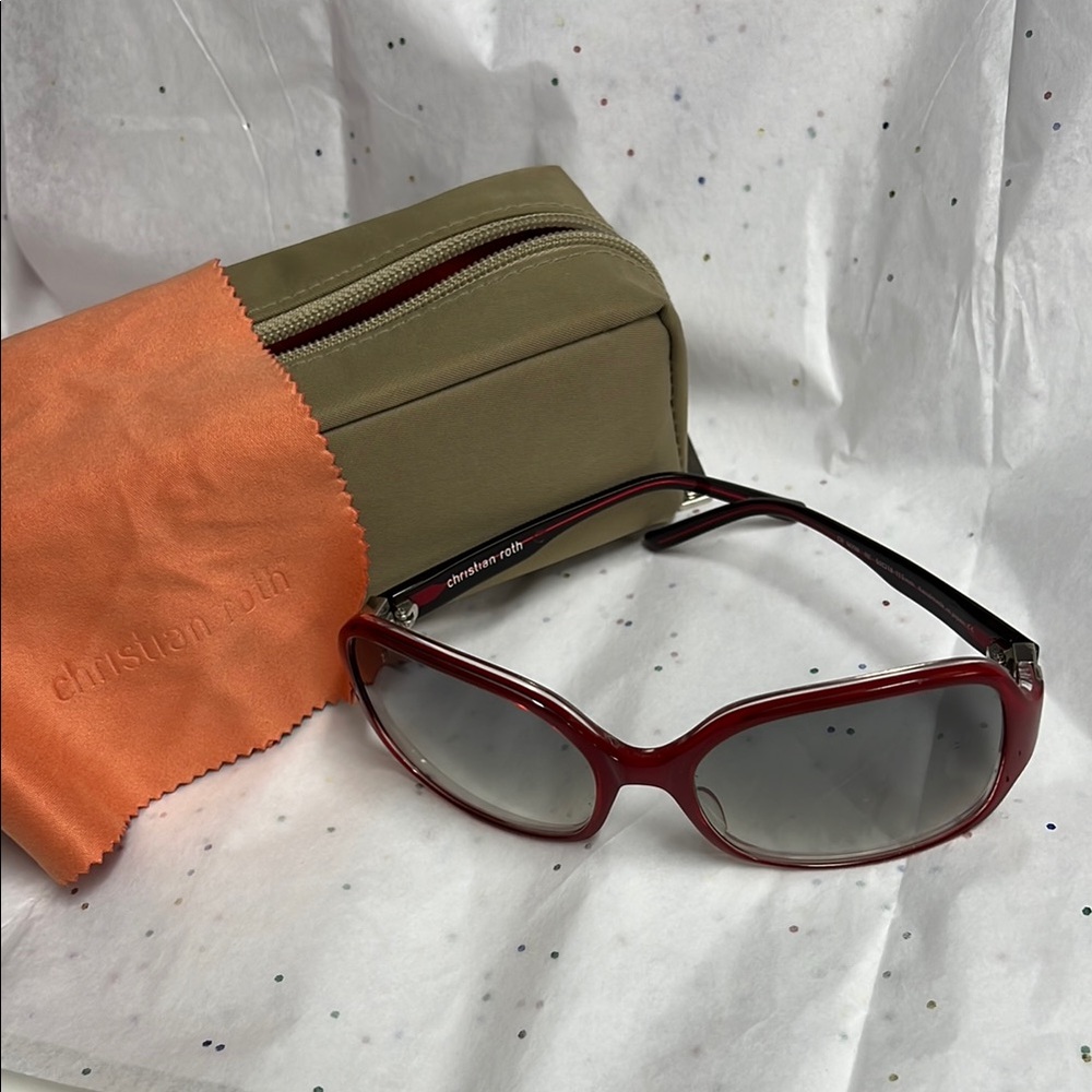 Vintage Christian Roth Women's Red Sunglasses